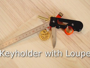 keyholder loupe hand tools echo keychain key chain swiss army keyring tool holder wirier wirierecho 3d print model - Mito3D