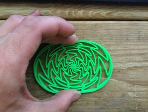 swirl sacred geometry math art coaster drink 3d print model - Mito3D
