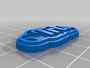 tris portachiavi i personalizzato 3d print model - Mito3D