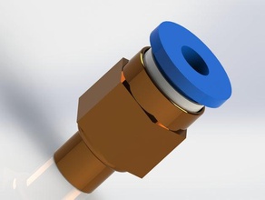 pneumatique couplage pc4-m6 4mm od ptfe tube de 6mm fil 3d l'imprimante pièces raccord solidworks 3d print model - Mito3D