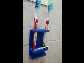 escova de dentes pasta titular casa banho dental do agregado familiar a higiene suporte da dente 3d print model - Mito3D