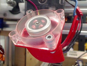 e3d v6 fan mount volcano hotend part cooling printer parts 3d print model - Mito3D