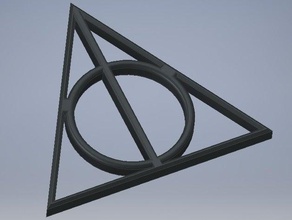 deathly hollows symbol keychains hallows 3d print model - Mito3D