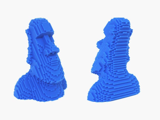 voxel moai art 3D print model - Mito3D