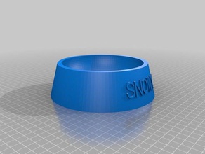 snowy dog cat food bowl pets customized 3d print model - Mito3D
