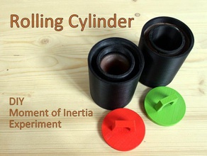 rolling cylinder diy moment inertia experiment physics astronomy learn learning makeredchallenge2 rotating school scienceproject teaching 3d print model - Mito3D