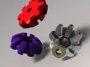 thumbwheel m3 knob diy nut 3d print model - Mito3D