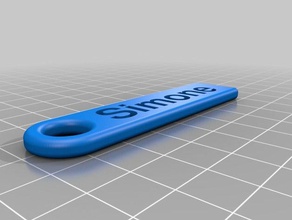 simone personalized key chain accessories customized 3d print model - Mito3D