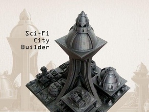 sci fi city builder sanat dekorasyon jeneratör usul özyineleme scifi 3d print model - Mito3D