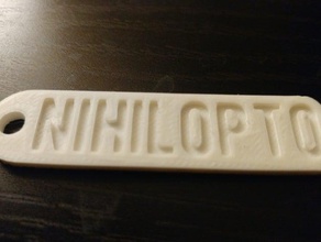 nihil opto tag inverse text keychains 3d print model - Mito3D