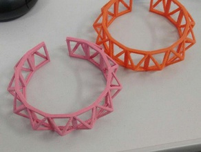 pirâmide pulseira pulseiras a moda jóias 3d print model - Mito3D