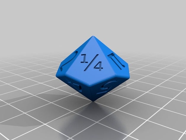 my customized unicode d10 beveled edge dice 3D print model - Mito3D