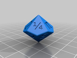 meine angepassten unicode-d10 abgeschrägten Kante Würfel 3d print model - Mito3D