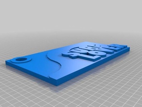 trousseau de surf amant porte-clés vie planche 3d print model - Mito3D