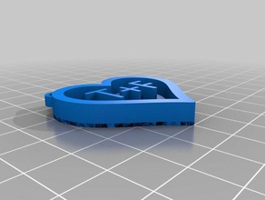 Herz Schlüsselanhänger 3d print model - Mito3D