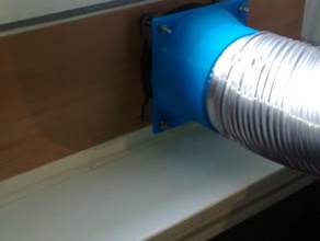 Ventilador de 120 mm 4 manguera ventilación adaptador hembra 3d la impresora accesorios 3d print model - Mito3D