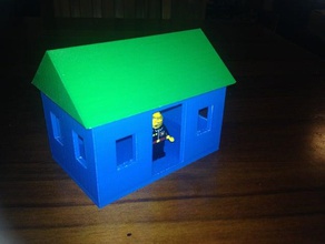 lego mini doll house tetto removibile giocattolo gioco accessori 3d print model - Mito3D