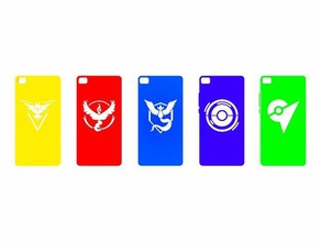 huawei p8 pokemon ir caso móveis de telefone gimnasio ginásio instinto místico pokeparada pokestop sabidura equipe mística bravura 3d print model - Mito3D