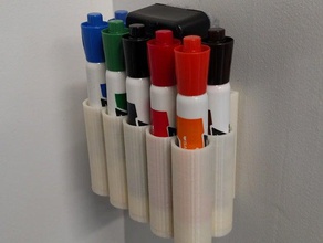 dry erase marker eraser holder whiteboard office pen stationary 3d print model - Mito3D