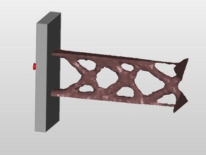 cantilever beam abbassare il bordo superiore -z ridurre al minimo la massa fattore di sicurezza 12 ingegneria makeredchallenge2 3d print model - Mito3D