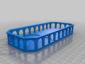 modified arch tray without torches toys games board game accessory dice tower 3d print model - Mito3D