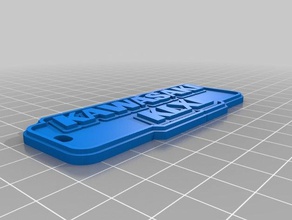 my customized multiline tag keychain kawasaki klxl keychains 3d print model - Mito3D