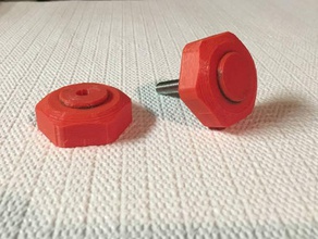 thumb wheel 14 20 nut bolt parts 3d print model - Mito3D