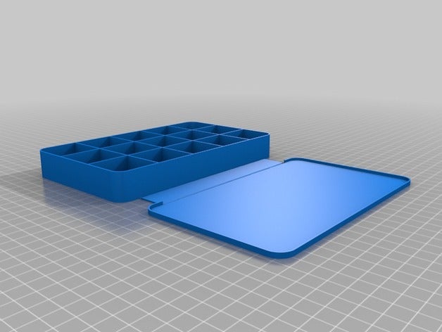 15 compartimento de la caja los contenedores personalizado 3D print model - Mito3D