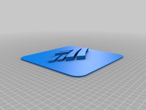 bofa logo plaque mince 3d l'impression 3d print model - Mito3D