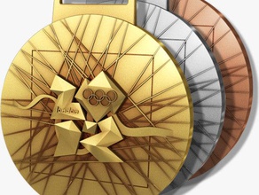 olímpicos de londres 2012, medalhas frente 3d impressão jogos desportivas 3d print model - Mito3D