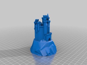 castle cliff buildings structures customized 3d print model - Mito3D