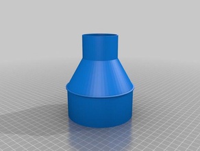 my customized vacuum hose adapter 103mm 55mm parts 3d print model - Mito3D
