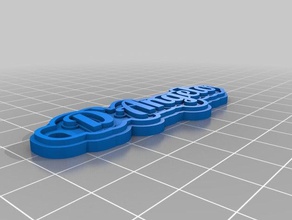 d1 de porte-clés personnalisé 3d print model - Mito3D