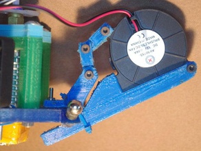 long blower fan duct 3d printer parts delta mount kossel onshape 3d print model - Mito3D