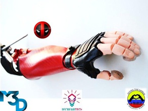 ninja flexy braço ii activar pessoas deadpool prótese 3d print model - Mito3D