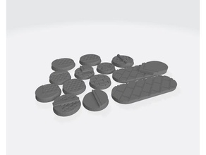 25mm bases v1 scifi industrial cityscape buildings structures 28mm heroic scaled city miniature sci fi base warhammer 3d print model - Mito3D