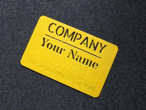 business card maker office customizer wirtschaftlich ist Namenstag name-tag quick-print 3d print model - Mito3D