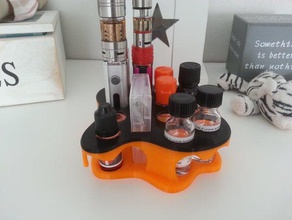 organiser votre vape de l'organisation ecig ecigarette ejuice vapejuice vapoter titulaire mod stand 3d print model - Mito3D