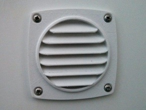 air grille 92x92mm 72x72mm holes automotive freecad ventilation 3d print model - Mito3D