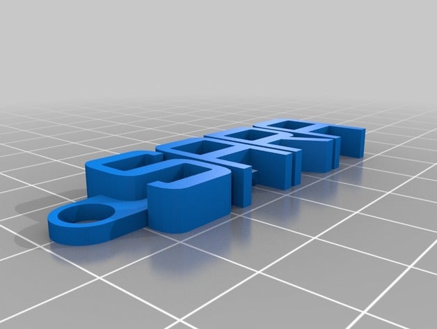 llavero sara 17x5 organización personalizado 3D print model - Mito3D