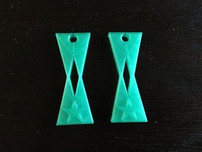 four triangles earrings 3d print model - Mito3D