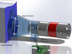 aspirapolvere staubsauger adattatore 36 58 mm bosch gas serie scheppach bandschleifer macchina strumenti 3d print model - Mito3D