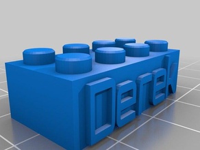 meine angepasste lego block necklacekeychain Bau Spielzeug 3d print model - Mito3D