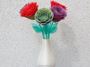 rosas unicofil arte 3d print model - Mito3D