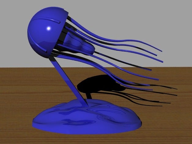 jellyfish decor decoration desk fun rhino small working 3D print model - Mito3D