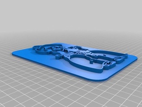 oklahoma state cowboy thin large plate 3d printing 3d print model - Mito3D