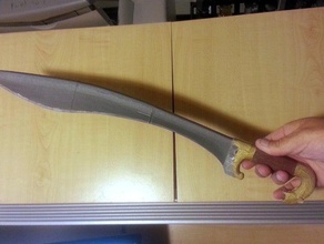 falcata espada adereços lâmina falchiata falchion o sabre arma 3d print model - Mito3D