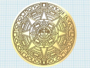 calendario azteca 3 2 d arte 3d print model - Mito3D