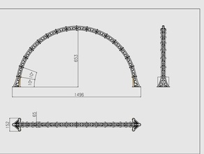 la struttura ad arco lampada a led famiglia adafruit amazingdesign designproject mobili infrarossi arc ponte neopixel striscia di rgb ws2812b 3d print model - Mito3D