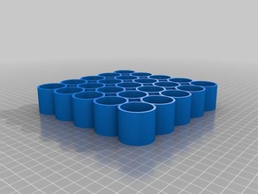 my customized parametric bottle tray small e-liquidpaintnail varnish bottles organization 3d print model - Mito3D